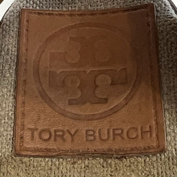 Tory Burch Women's Size 9.5 Macy Linen Espadrille Wedge Sandals - Picture 8 of 9